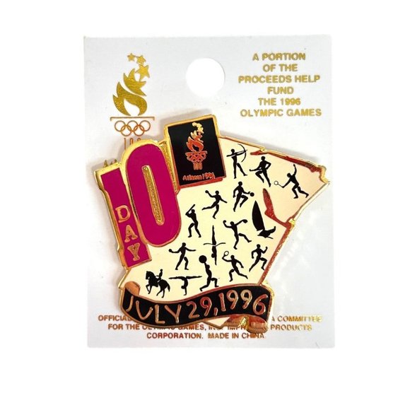 Atlanta 1996 Olympic Pin Day 10 July 29 1996 Olympic Pin - Picture 1 of 6